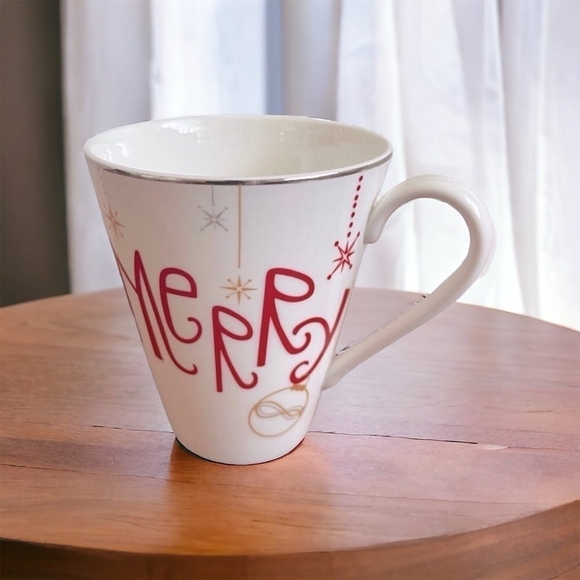 LENOX Porcelain Christmas Mug American By Design Eat Drink Be Merry Holiday Cup - Picture 2 of 6